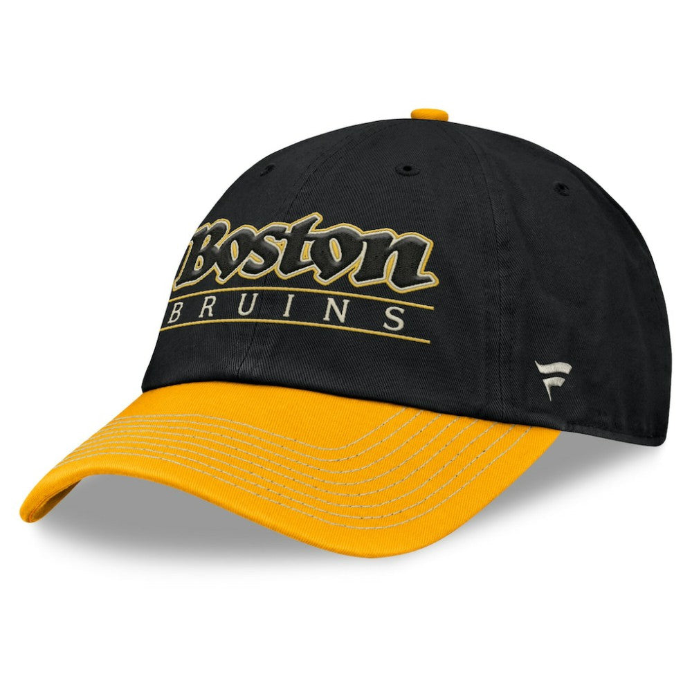 NHL Boston Bruins Fanatics Heritage Home Ice Two-Tone Adjustable Hat - Black/Gold