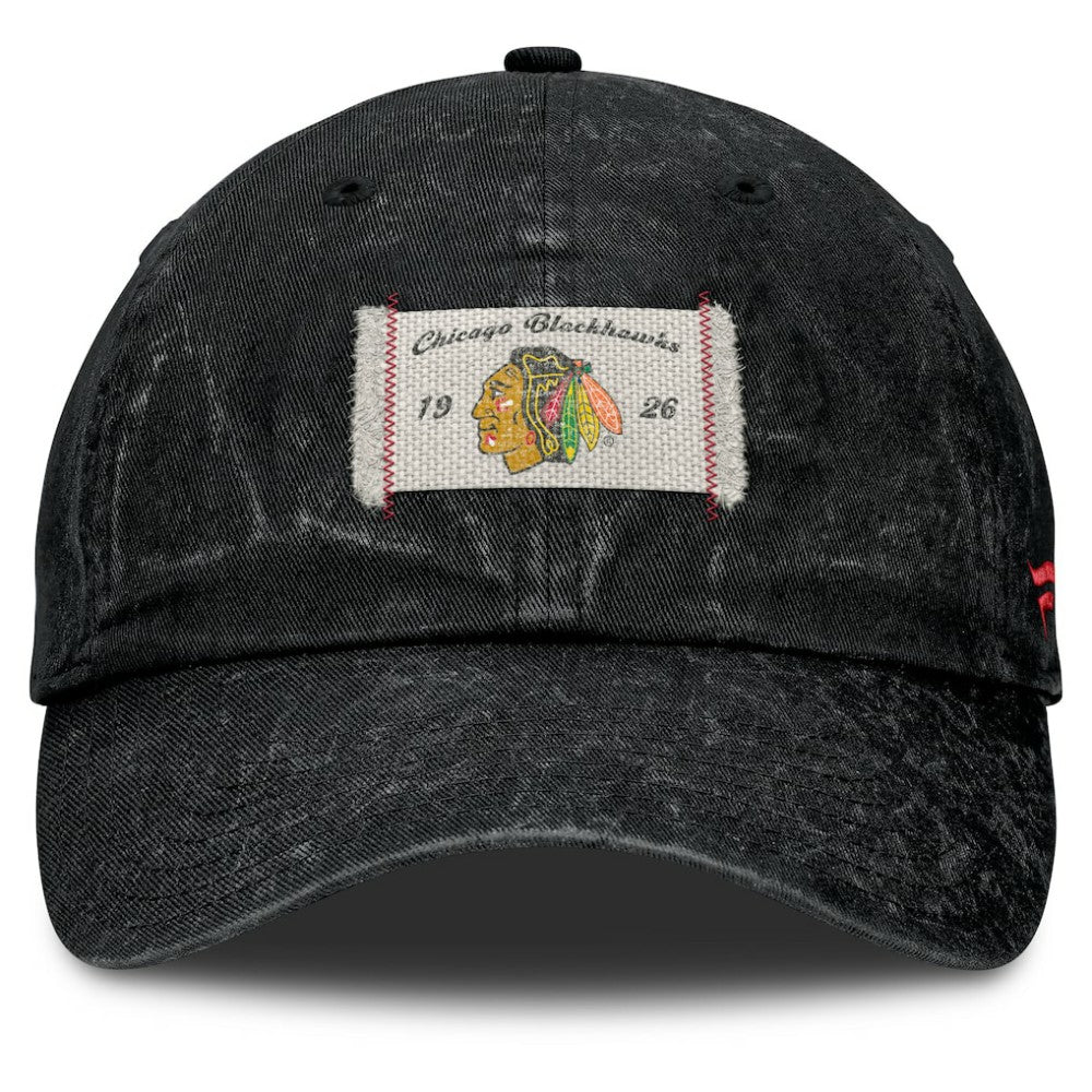 NHL Chicago Blackhawks Fanatics Women's Heritage Away Game Adjustable Hat - Black