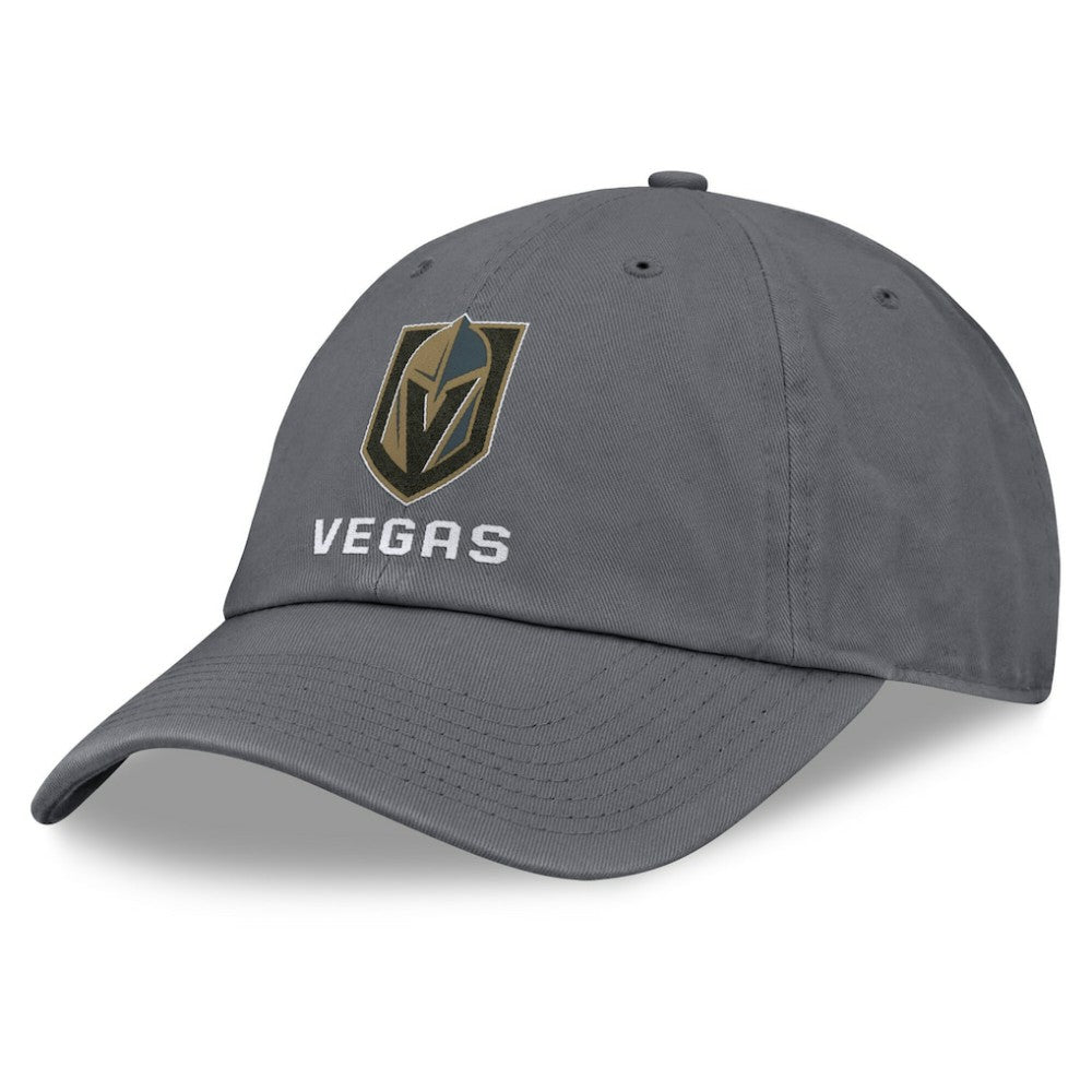 NHL Vegas Golden Knights Fanatics Washed Adjustable Hat - Charcoal