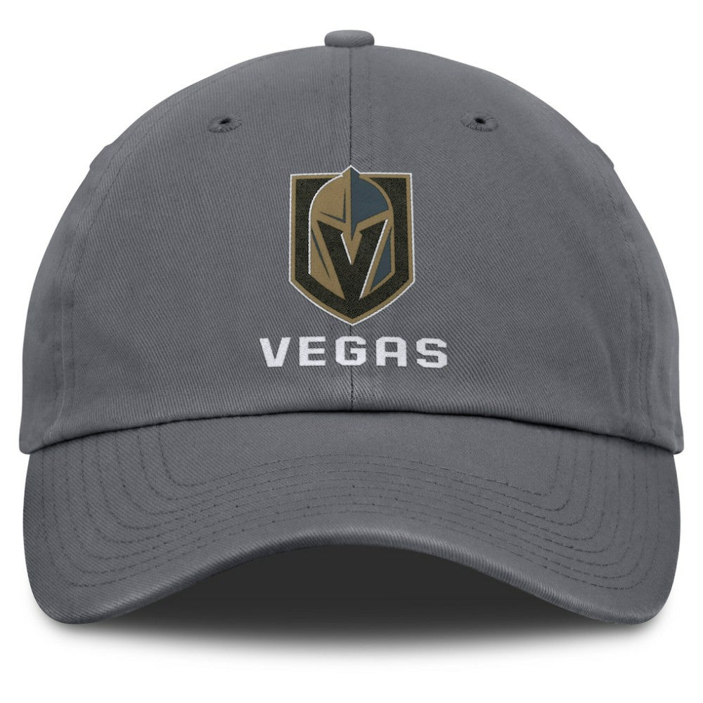NHL Vegas Golden Knights Fanatics Washed Adjustable Hat - Charcoal