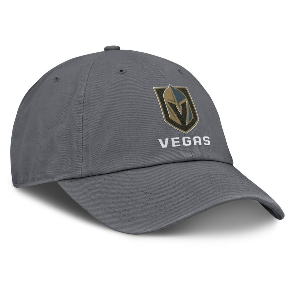 NHL Vegas Golden Knights Fanatics Washed Adjustable Hat - Charcoal