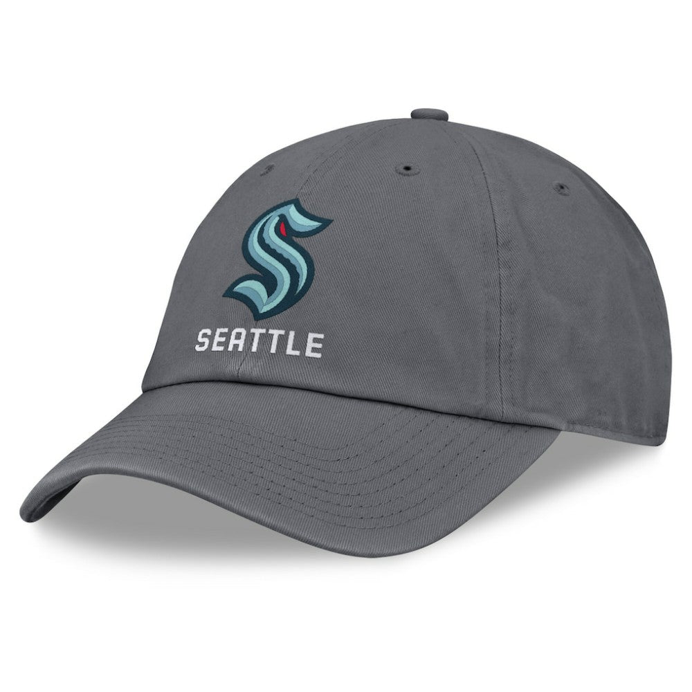 NHL Seattle Kraken Fanatics Washed Adjustable Hat - Charcoal