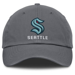 NHL Seattle Kraken Fanatics Washed Adjustable Hat - Charcoal