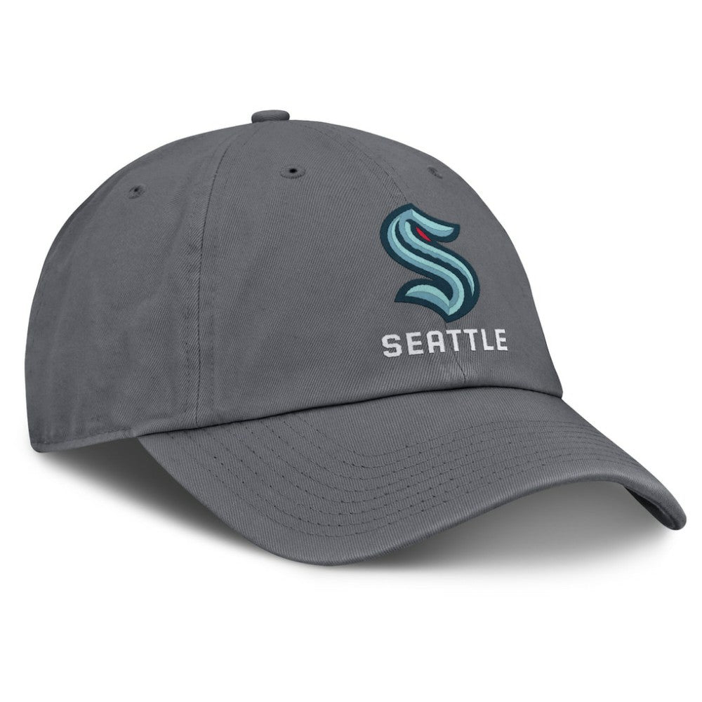 NHL Seattle Kraken Fanatics Washed Adjustable Hat - Charcoal