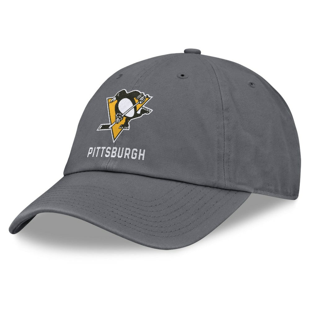 NHL Pittsburgh Penguins Fanatics Washed Adjustable Hat - Charcoal