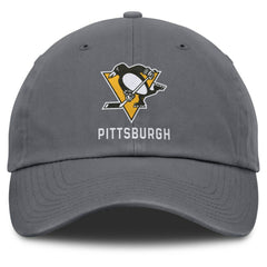 NHL Pittsburgh Penguins Fanatics Washed Adjustable Hat - Charcoal