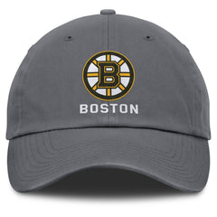 NHL Boston Bruins Fanatics Washed Adjustable Hat - Charcoal