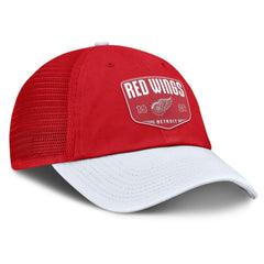 NHL Detroit Red Wings Fanatics Fundamental One-Time Trucker Adjustable Hat - Red