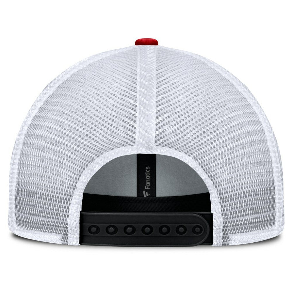 NHL New Jersey Devils Fanatics Fundamental One-Time Trucker Adjustable Hat - Black