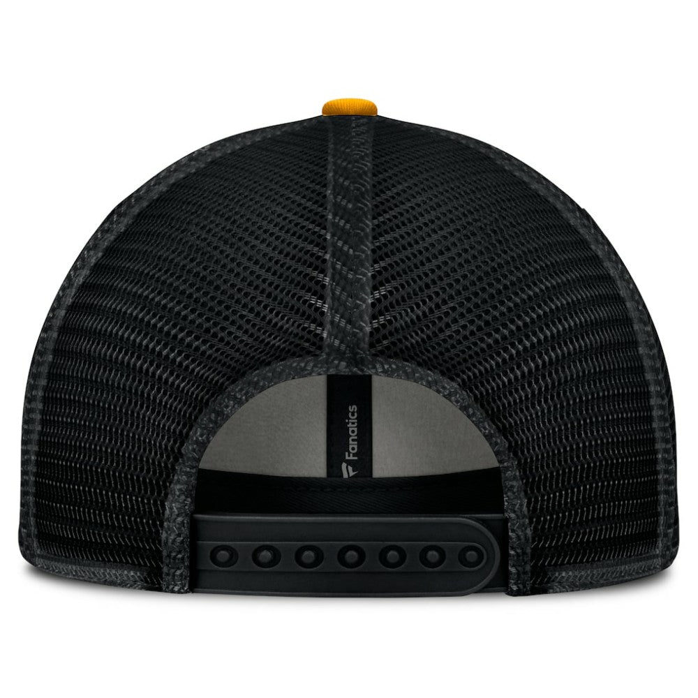 NHL Boston Bruins Fanatics Fundamental One-Time Trucker Adjustable Hat - Black