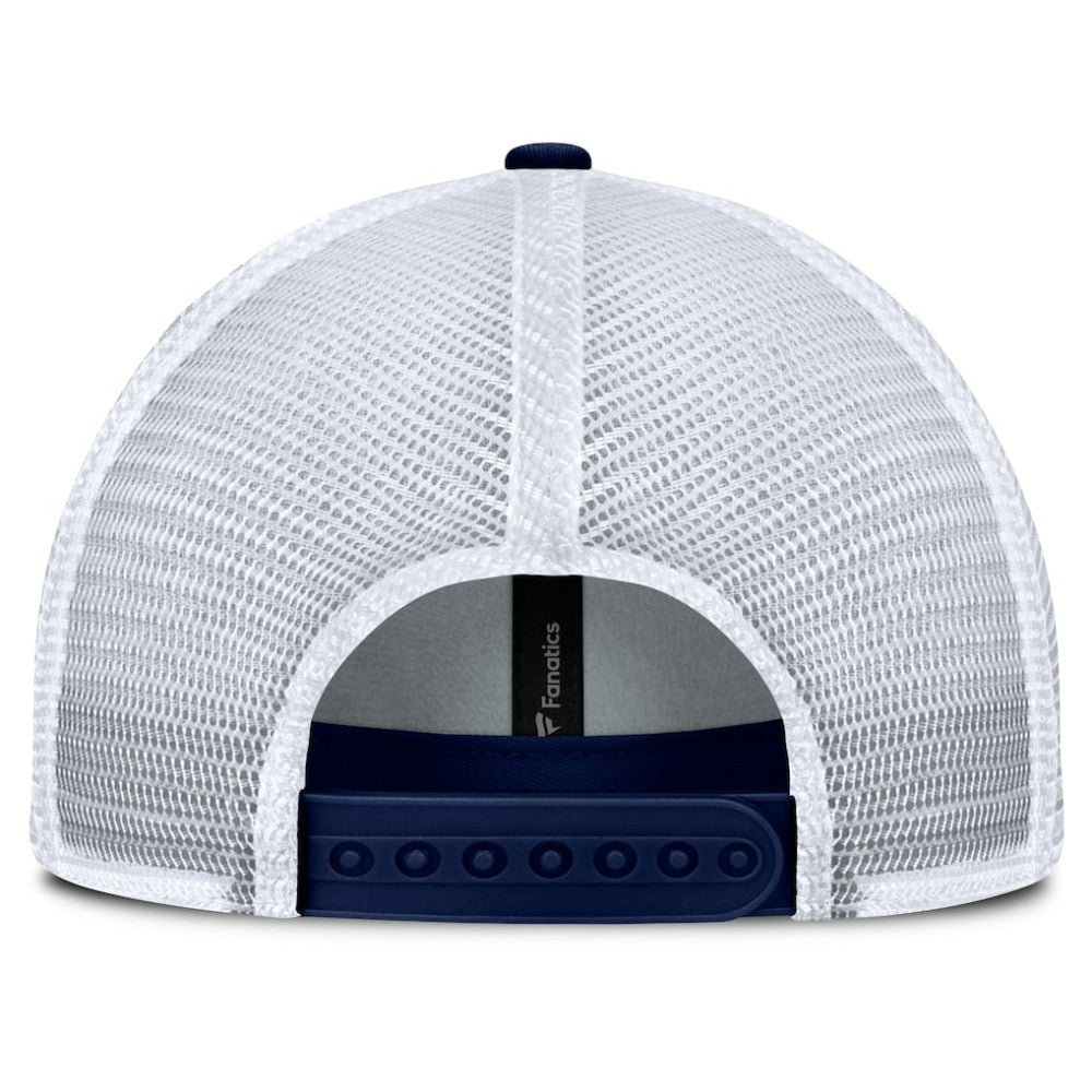 NHL New York Rangers Fanatics Fundamental One-Time Trucker Adjustable Hat - Blue