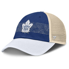 NHL Toronto Maple Leafs Fanatics Heritage Breakaway Trucker Adjustable Hat - Blue/Cream