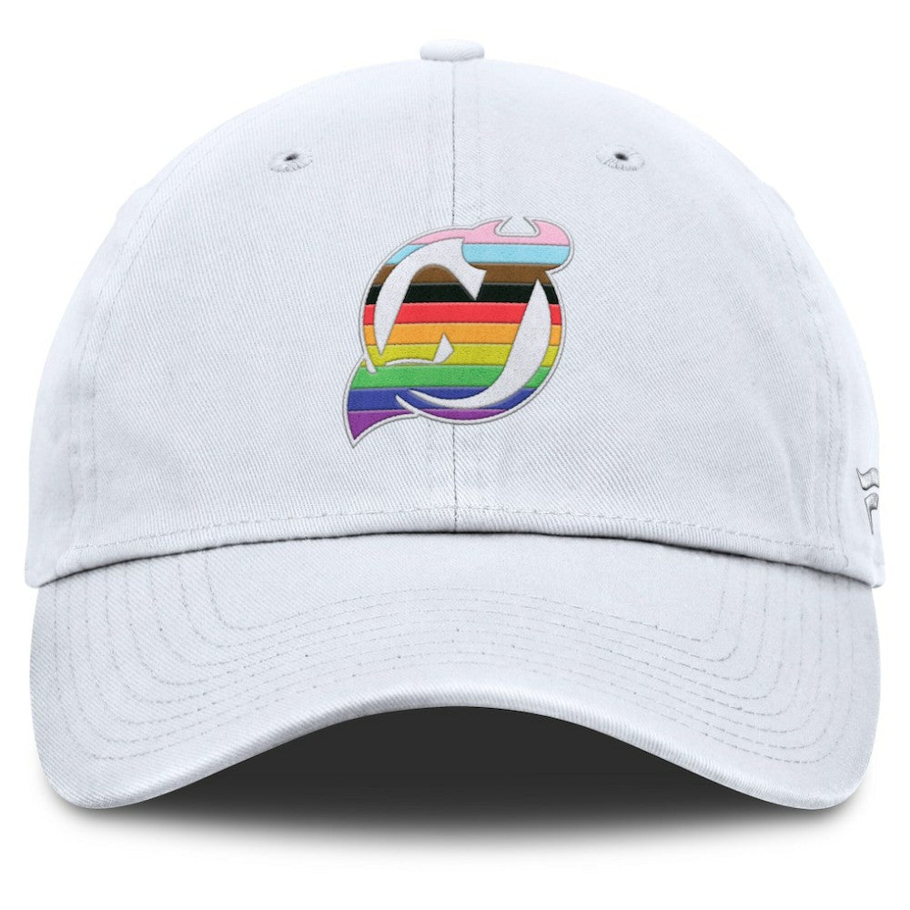 NHL New Jersey Devils Fanatics PRIDE Adjustable Hat - White