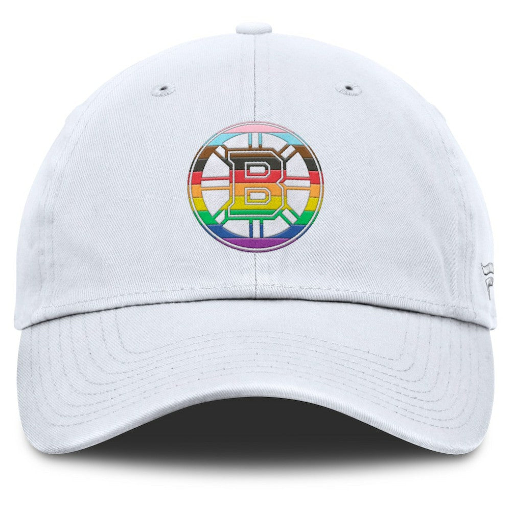 NHL Boston Bruins Fanatics PRIDE Adjustable Hat - White