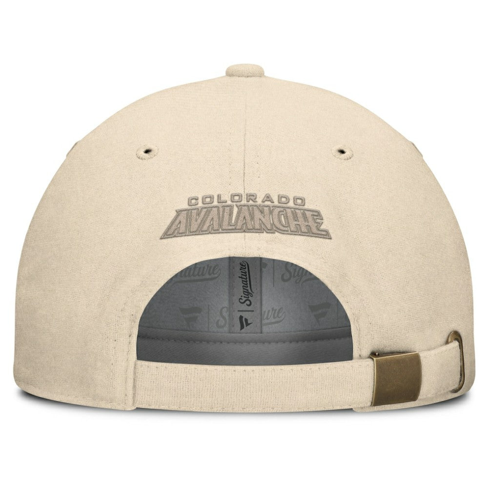 NHL Colorado Avalanche Fanatics Front Office Canvas Adjustable Hat - Tan