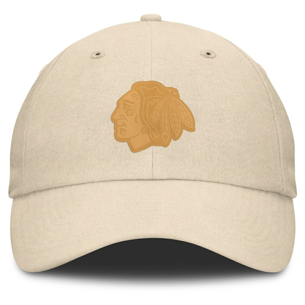NHL Chicago Blackhawks Fanatics Front Office Canvas Adjustable Hat - Tan