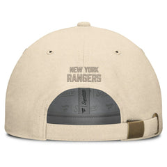 NHL New York Rangers Fanatics Front Office Canvas Adjustable Hat - Tan