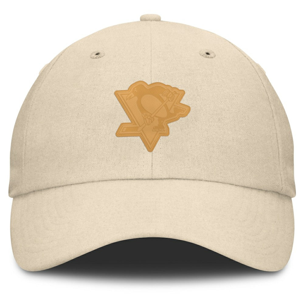 NHL Pittsburgh Penguins Fanatics Front Office Canvas Adjustable Hat - Tan