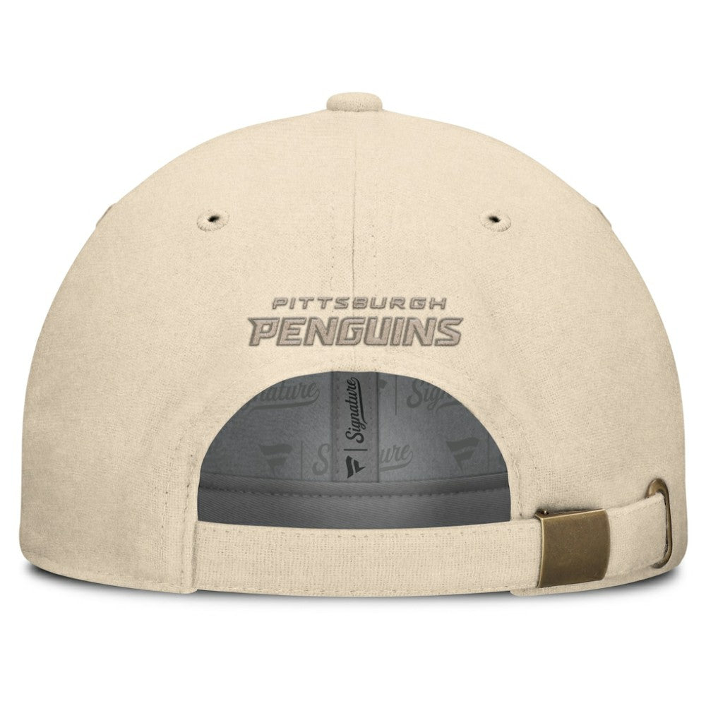 NHL Pittsburgh Penguins Fanatics Front Office Canvas Adjustable Hat - Tan