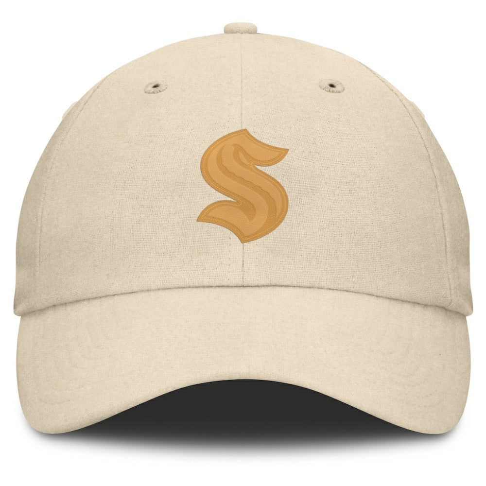 NHL Seattle Kraken Fanatics Front Office Canvas Adjustable Hat - Tan