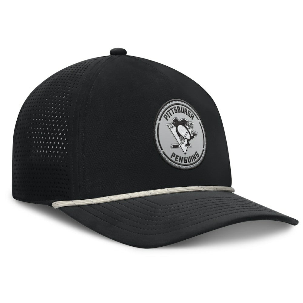NHL Pittsburgh Penguins Fanatics Front Office Performance A-Frame Adjustable Hat - Black