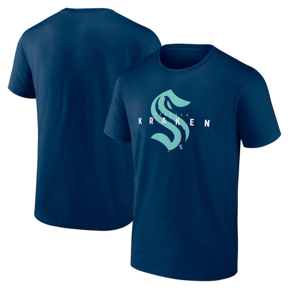 NHL Seattle Kraken Logo Athletic Coordinate T-Shirt - Navy