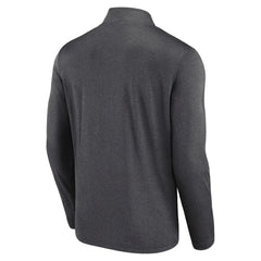 NHL Philadelphia Flyers Logo Athletic Head-to-Head Raglan Quarter-Zip Top - Heather Charcoal