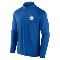 NHL Toronto Maple Leafs Logo Athletic Head-to-Head Raglan Quarter-Zip Top - Blue