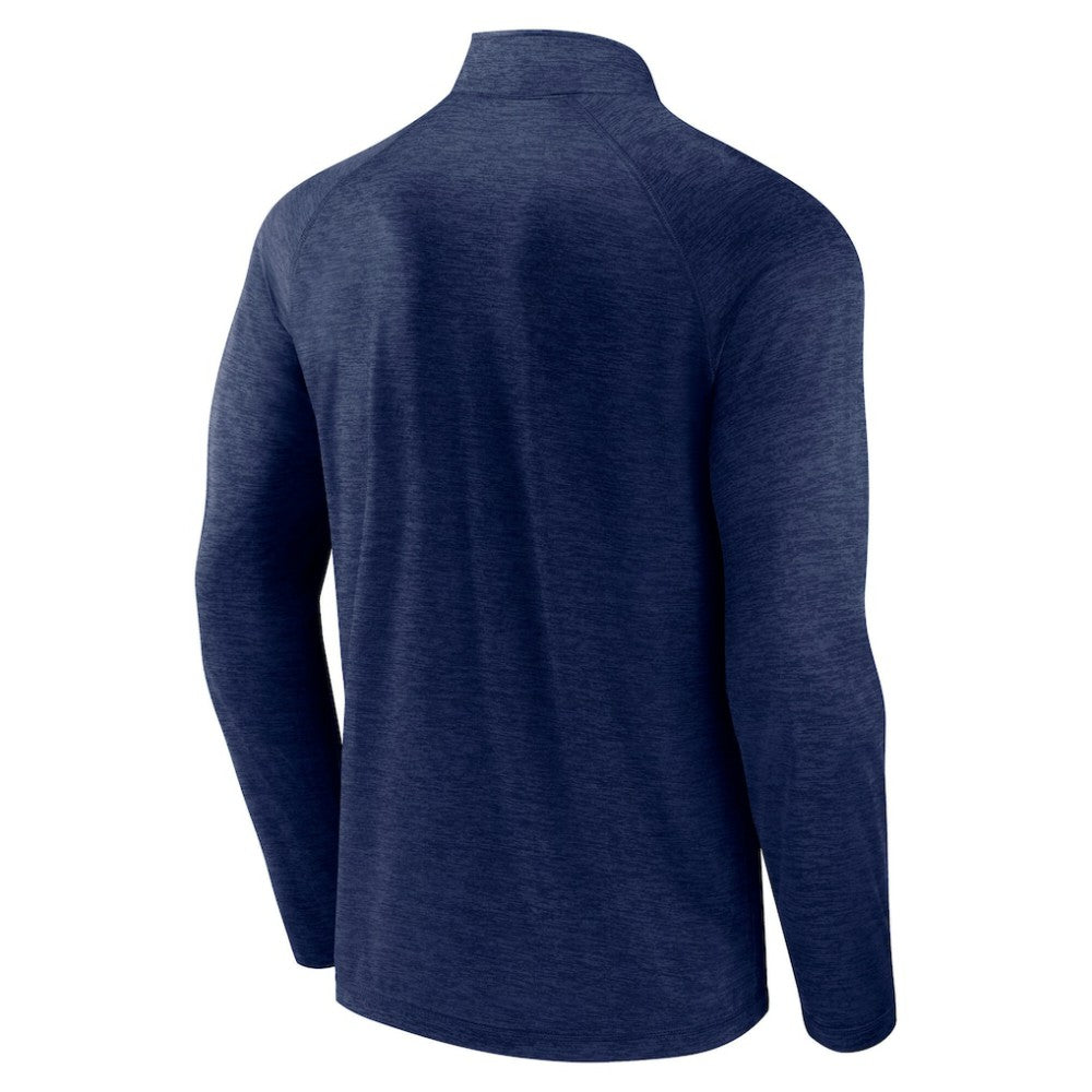 NHL Nashville Predators Logo Athletic Head-to-Head Raglan Quarter-Zip Top - Navy