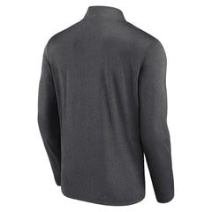 NHL Vegas Golden Knights Logo Athletic Head-to-Head Raglan Quarter-Zip Top - Heather Charcoal