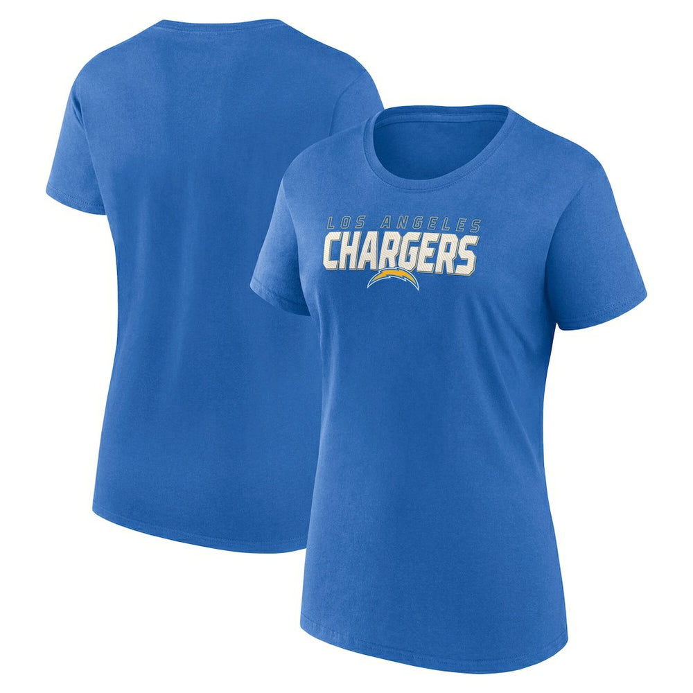 Los Angeles Chargers Logo Athletic Women's Lean T-Shirt Powder Blue