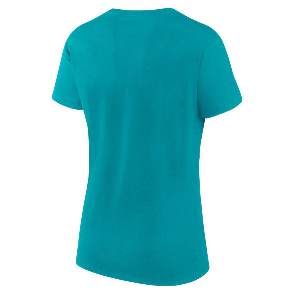 Miami Dolphins Logo Athletic Women's Lean T-Shirt Aqua