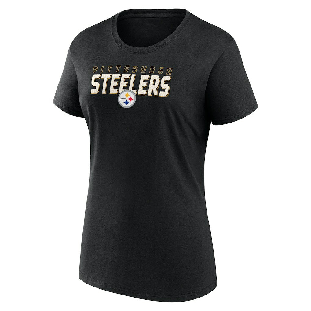 Pittsburgh Steelers Logo Athletic Women's Lean T-Shirt Black