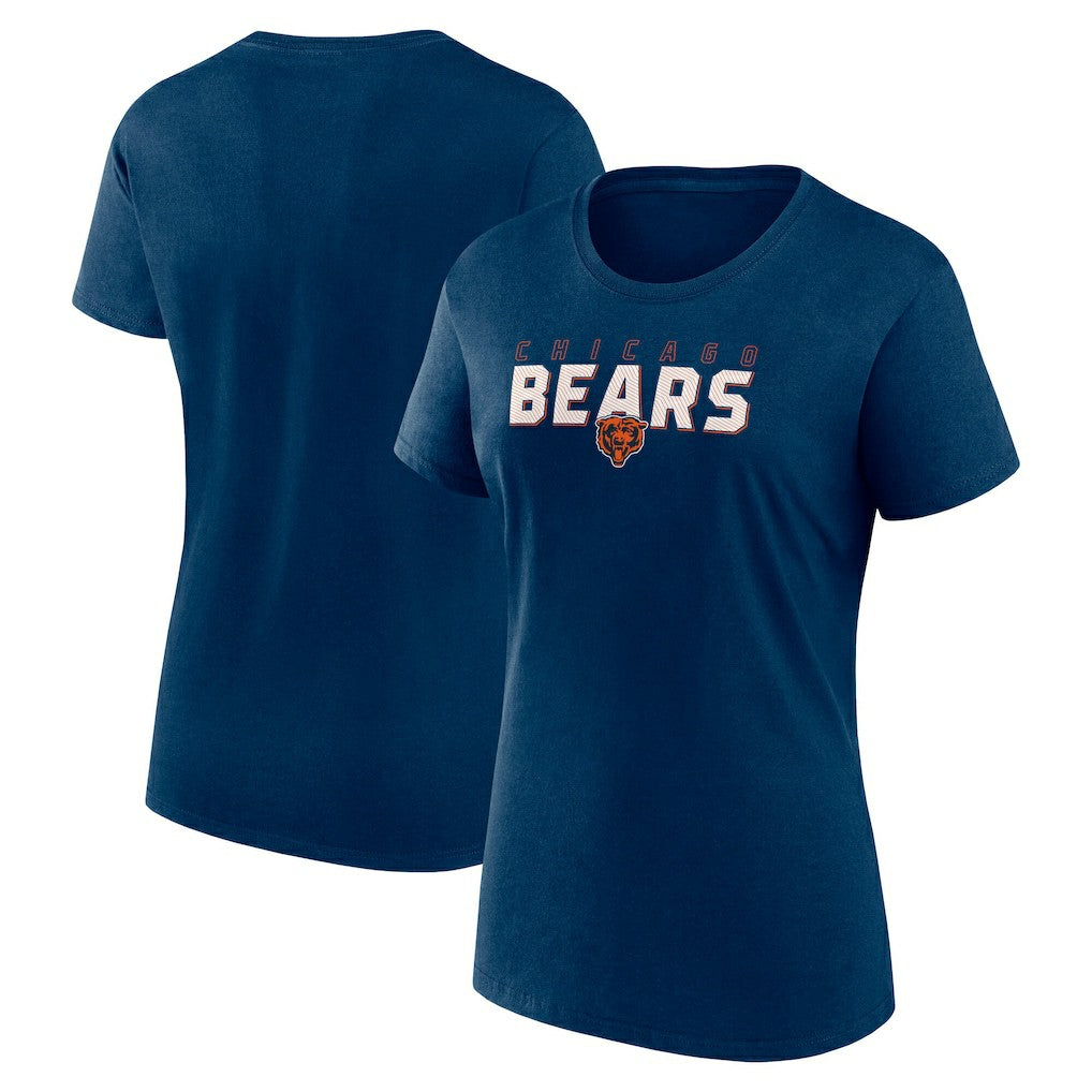 Chicago Bears Logo Athletic Women's Lean T-Shirt Navy