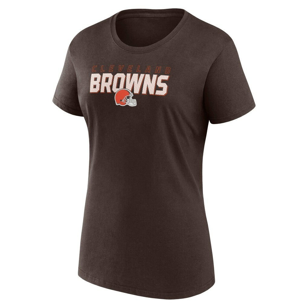 Cleveland Browns Logo Athletic Women's Lean T-Shirt Brown
