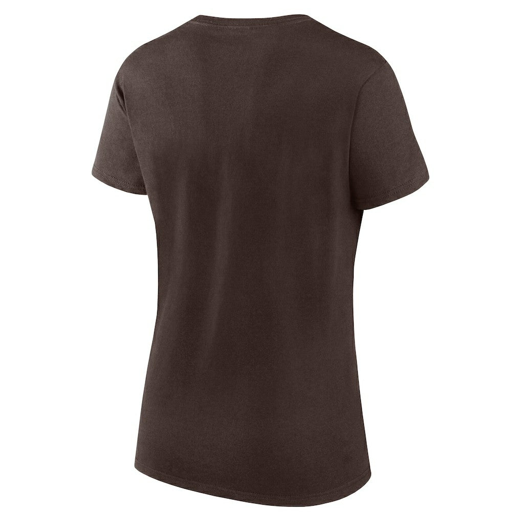 Cleveland Browns Logo Athletic Women's Lean T-Shirt Brown