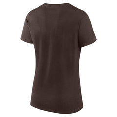 Cleveland Browns Logo Athletic Women's Lean T-Shirt Brown