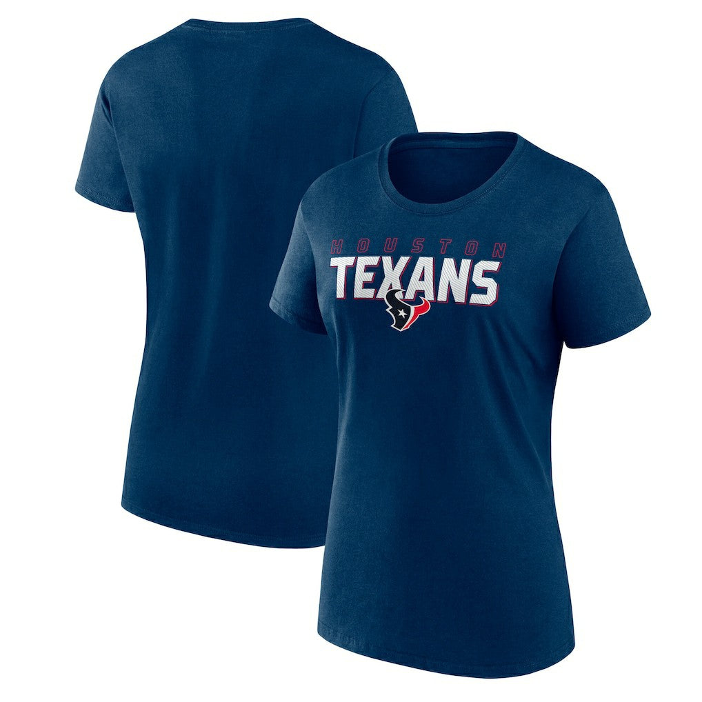 Houston Texans Logo Athletic Women's Lean T-Shirt Navy