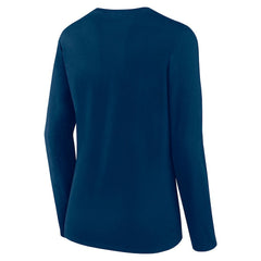 Houston Texans Logo Athletic Women's Grip Long Sleeve T-Shirt Navy