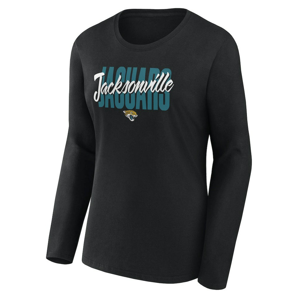 Jacksonville Jaguars Logo Athletic Women's Grip Long Sleeve T-Shirt Black