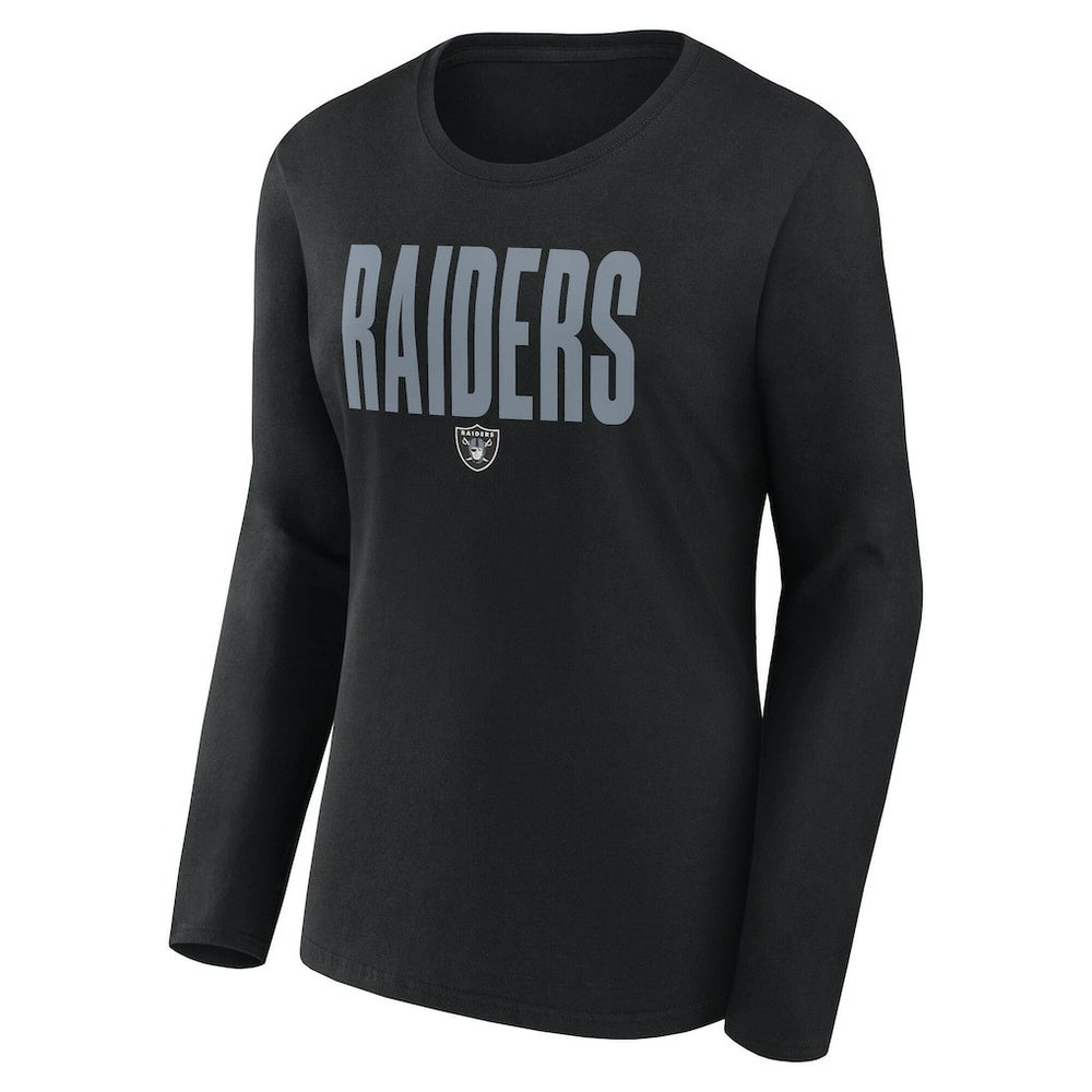 Las Vegas Raiders Logo Athletic Women's Grip Long Sleeve T-Shirt Black