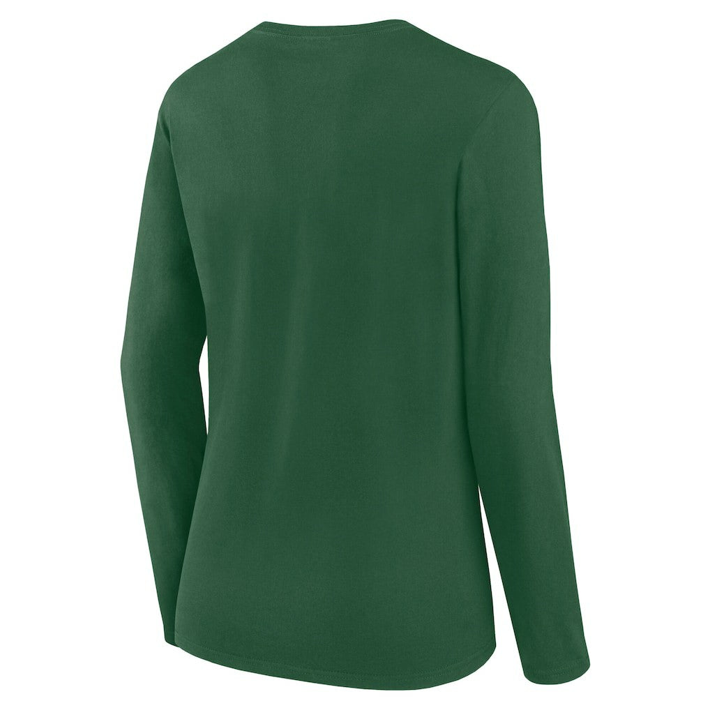 New York Jets Logo Athletic Women's Grip Long Sleeve T-Shirt Green