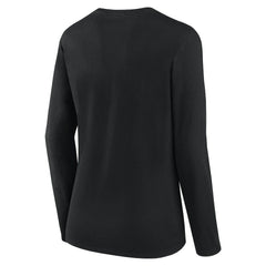 Pittsburgh Steelers Logo Athletic Women's Grip Long Sleeve T-Shirt Black