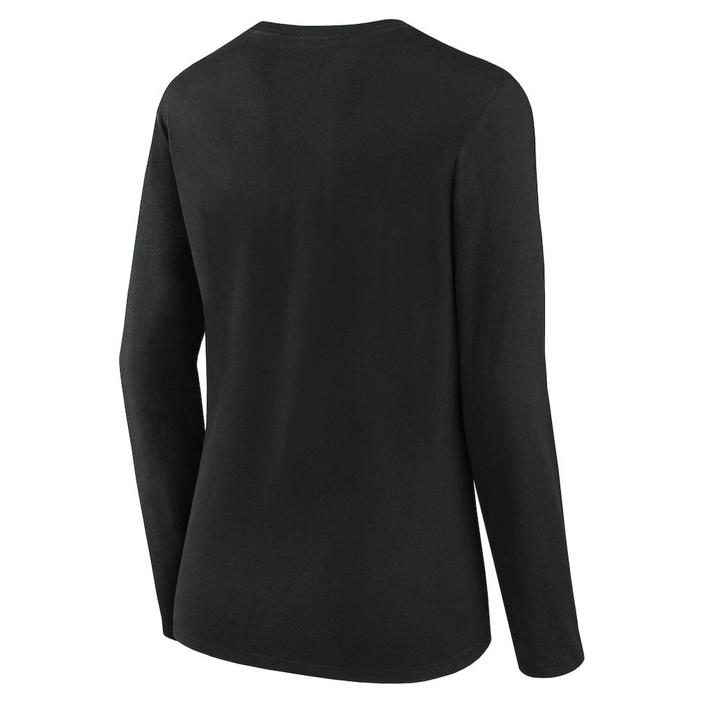 Carolina Panthers Logo Athletic Women's Grip Long Sleeve T-Shirt Black