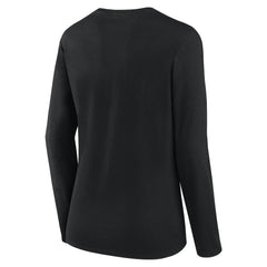 Carolina Panthers Logo Athletic Women's Grip Long Sleeve T-Shirt Black