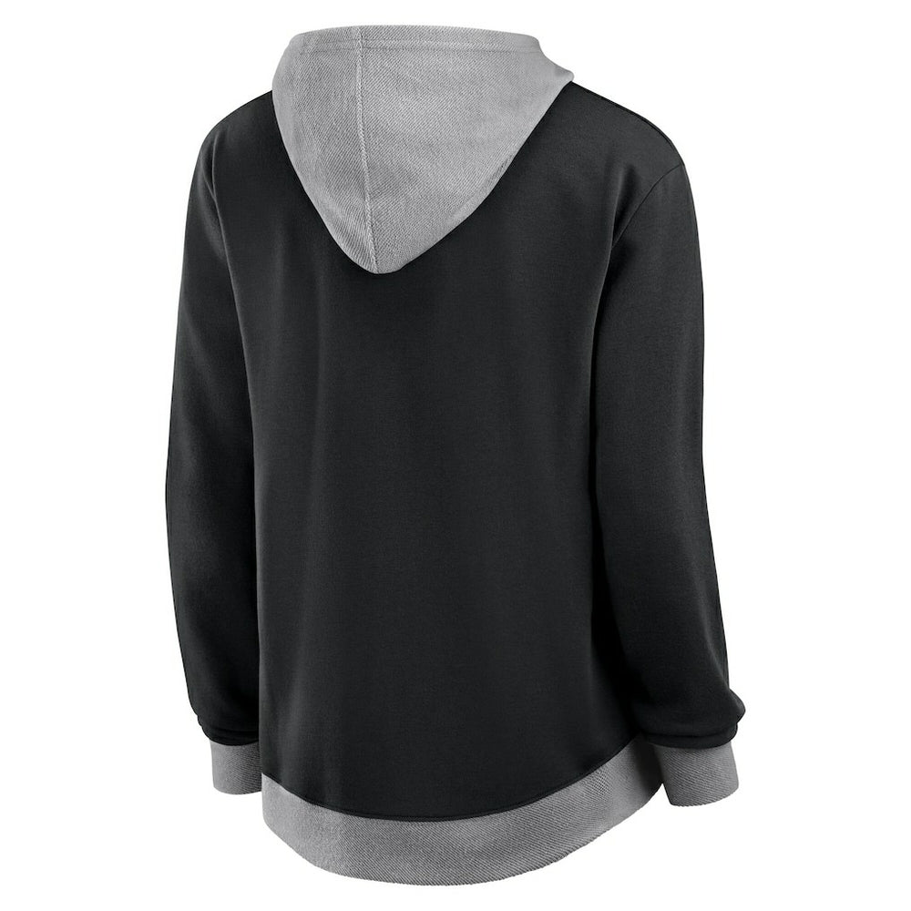 Jacksonville Jaguars Logo Athletic Women's Hit It French Terry Full-Zip Hoodie Black