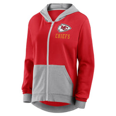 Kansas City Chiefs Logo Athletic Women's Hit It French Terry Full-Zip Hoodie Red