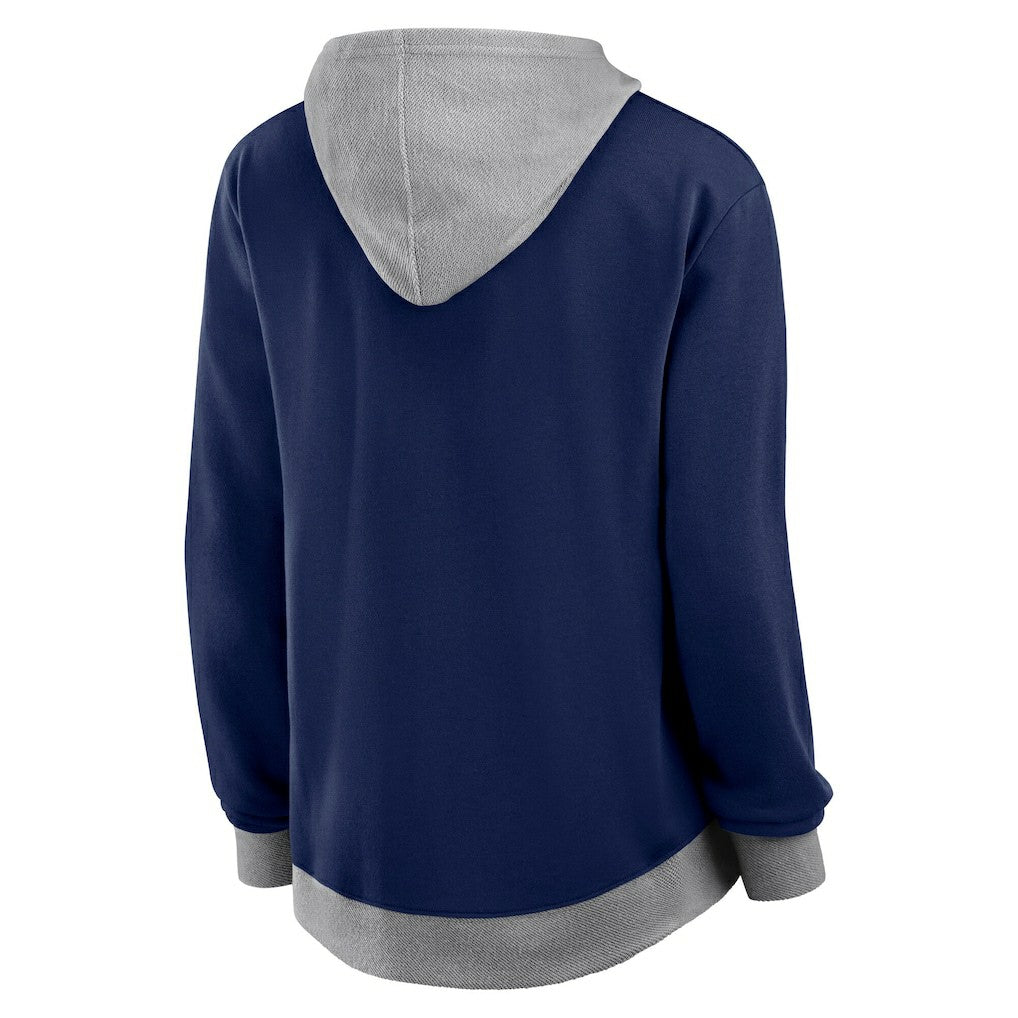 Seattle Seahawks Logo Athletic Women's Hit It French Terry Full-Zip Hoodie College Navy