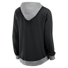Pittsburgh Steelers Logo Athletic Women's Hit It French Terry Full-Zip Hoodie Black