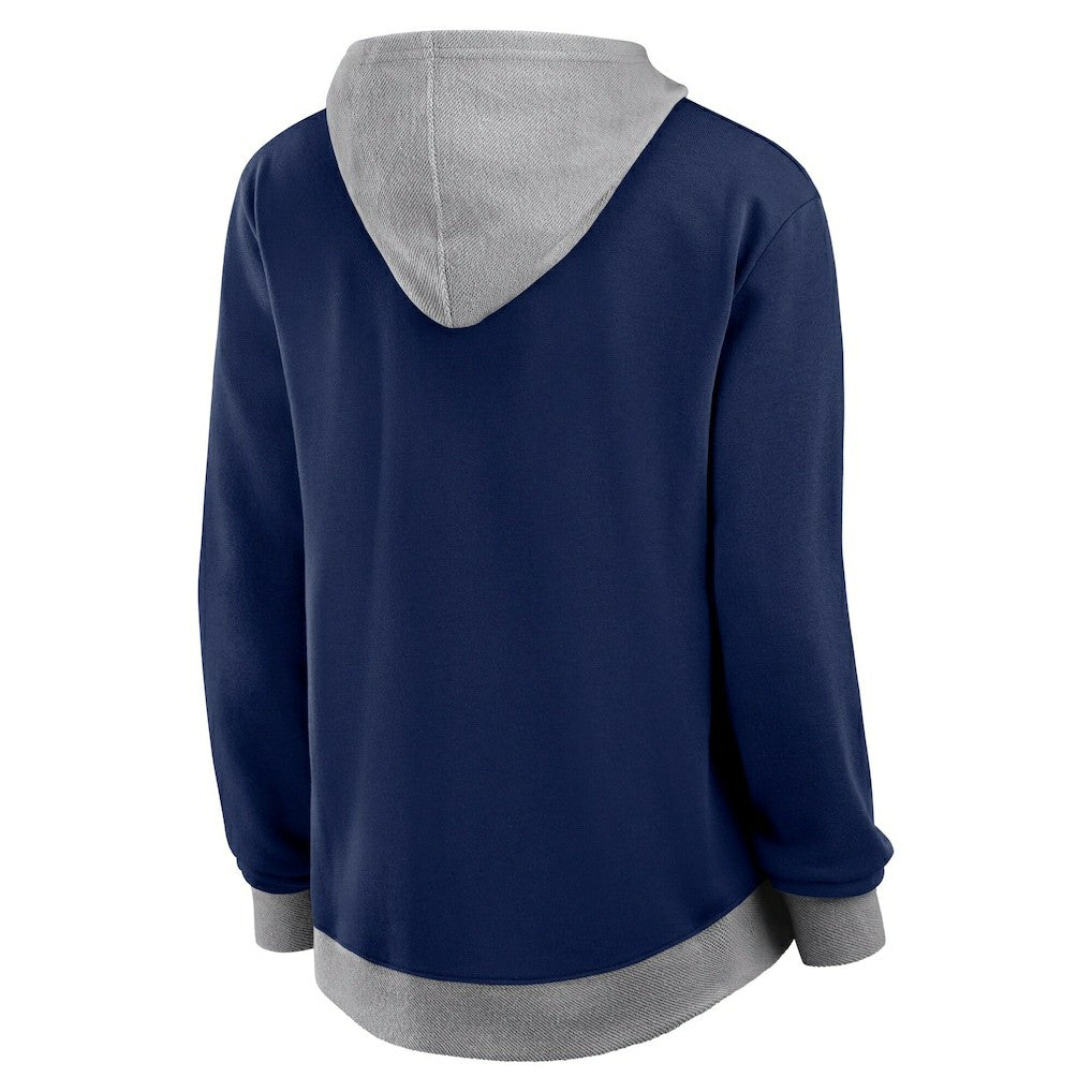 Dallas Cowboys Logo Athletic Women's Hit It French Terry Full-Zip Hoodie Navy
